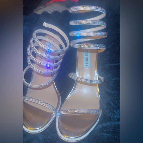 Steve Madden Rhinestone Strappy Sandals - Picture 1 of 5